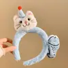 Diadema de Peluche de Dibujos Animados para Lavado de Cara y Mascarilla Facial Nueva Linda Goma para el Cabello Infantil Pasador Accesorios para el Cabello de Celebridad de Internet para Mujeres