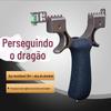 Dragão catapulta de couro plano alça de alumínio catapulta rack de catapulta alça de alumínio ao ar livre pequeno elefante competitivo clipe de pressão rápida amplo couro catapulta rack