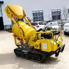 Camión Hormigonera Pequeño de Orugas para Obras de Construcción, Uso Doméstico y Mini Mezcladora Autocargable