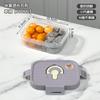 Lancheira com Compartimento para Frutas, Lancheira Redutora de Gordura para Salada, Caixa de Piquenique Portátil para Comida ao Ar Livre, Lancheira para Micro-ondas