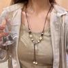 Lujo Ligero Elegante Perla Gota de Agua Borla Pedrería Cadena Clavícula Moda Elegante Celebridad Collar de Alta Gama Nueva Moda