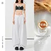Jeans Anchos de Pierna Recta Ligeramente Curva para Mujer Hys/2026 Estilo Nuevo de Primavera y Tacto Suave de Lino-Algodón