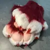 Garras de Animal de Fursuit Felpa Terminada Piel Terminada Disfraz de Animal Colorido Garras
