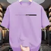 Camiseta Casual de Manga Corta para Hombre "Mirando al Futuro" 180g con Estampado de Patrones, Transfronteriza, Verano, Envío