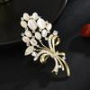 Broche elegante para mujer de alta gama de lujo elegante accesorios para abrigo ins personalidad moderna simple traje de suéter versátil ramillete