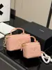 Bolsa feminina matelassê com corrente, nova bolsa caixa, bolsa de ombro moderna e versátil, bolsa transversal de matelassê casual de nicho para batom