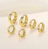 Pendientes de Cobre Geométricos Nuevos Transfronterizos Europeos y Americanos, Pendientes Dorados Personalizados, Set de Pendientes Retro Sencillo, Set de 6 Piezas