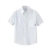 Ventas Directas de Fábrica 2026 Camisas Blancas de Manga Corta para Niños Primavera y Verano Uniformes Escolares Estudiantiles Camisas de Rendimiento de Algodón Puro para Niños Medianos y Grandes