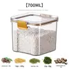 Pote de armazenamento de cozinha grãos crisper lanche produtos secos pote de armazenamento à prova de umidade à prova de poeira pote de plástico selado atacado