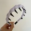 Diadema Ondulada Larga con Dientes Estilo Coreano, Simple de Lunares, Cruzada, para Mujer, Versátil para Salir, Diadema para Sujetar el Cabello, Accesorio de Cabello de Moda