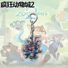 Transfronterizo 2026 Mercancía de Zootopia Judy Nick lindo llavero acrílico regalo de pareja colgante