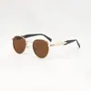 Gafas de metal con montura ovalada retro transfronterizas, estilo europeo y americano a la moda, gafas de sol personalizadas para mujer, gafas de sol para conducir para hombre