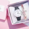 Reloj de Examen de Estudiante de Secundaria de Moda, Unisex Moda Casual Simple Retro Correa de Cuero Personalizada Reloj de Pulsera para Mujer