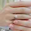 Nuevo anillo plegable brillante transfronterizo para mujer, plata S925, con incrustaciones completas, anillo de bodas de tesoro colorido, estilo europeo y americano, ligero, de lujo, elegante