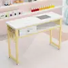 Aspirador de Pó de Alta Potência Leve de Luxo, Conjunto de Mesa e Cadeira para Manicure com Mármore Sintético, Mesa Tendência para Duas Pessoas, Conjunto Econômico para Salão de Unhas