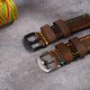 22 nueva correa transfronteriza de Amazon de cuero crazy horse de alta calidad de primera capa de piel de vaca hecha a mano accesorios para reloj de pulsera