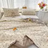 Colcha de Verano de Gasa Doble Capa Estampada Clase A, Manta de Verano para Aire Acondicionado, Colcha de Verano Lavable a Máquina para Dormitorio, Colcha Fina para Regalo de Evento