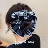 Moda Vintage Flor de Tinta Anel de Cabelo Intestino Grosso Alto Senso Temperamento Corda de Cabelo Elástico de Cabelo Corda de Cabelo Flor de Cabeça