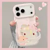 Capa para iPhone 17 Pro Max Tema Panda Bebê, Silicone para iPhone 16, Transparente para iPhone 14, Suporte Duplo para iPhone 12, para Mulheres para iPhone 15