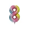 Globos de números de 16 pulgadas versión americana cuerpo delgado decoración fiesta de cumpleaños comercio exterior globos de papel de aluminio arreglo globo transfronterizo al por mayor