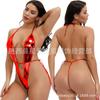Lencería sexy estilo europeo y americano profundo V pecho descubierto espalda descubierta encaje con cordones jumpsuit comercio exterior 7001