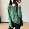 Deixa a pele super clara~ O processo escovado faz parecer super modelador, estilo solto, preguiçoso, roupa quente para mulheres, 2026 novo inverno H091815