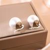 Aretes Geométricos Escarchados Plata Cepillada Estilo Moda Europea y Americana Elegantes Modernos Elegantes Lujo Accesible Aretes de Alta Gama para Mujer