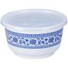 Lonchera desechable redonda de porcelana azul y blanca xyt, caja de embalaje para comida rápida para llevar, recipiente redondo de plástico, lonchera con tapa alta gruesa