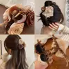 Pinza para el Cabello Grande de Flor Seca Rosa para Cabello Grueso, Estilo Nuevo de Alta Gama 2025 para Mujer Pinza de Tiburón Accesorio para el Cabello