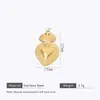 Acero Inoxidable Moda Colgante Corazón Dorado Varios Estilos Pulsera Collar Accesorios DIY Materiales para Joyería Hecha a Mano