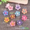 Cinco pétalas flor girassol diy resina acessórios grampo de cabelo cocar acessórios para o cabelo lótus creme cola celular shell acessórios