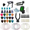 Set de Accesorios para Mochila de Guitarra Más Vendido en Amazon Transfronterizo: Capo, Púas, Púas para Dedos, Clavijas de Puente, Afinador, Cuerdas