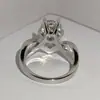 Anillo Versa Gaoding 8A Zirconia Imitación Mosan para Mujer Cobre Blanco Chapado Plata S925 Moda Ins Anillo de Cruz Corona