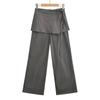 Pantalones rectos utilitarios de dos piezas falsas estilo americano para la calle para mujer, otoño, chica guapa, sueltos, versátiles, con sentido del diseño, pantalones de pierna ancha, culottes