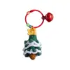Llavero Colgante de Ganchillo de Hilo Navideño Creativo Exquisito Adorno Pequeño Navideño para Bolso Hecho a Mano