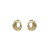 Pendientes Irregulares Ovalados Huecos Estilo Europeo y Americano Aguja Plateada Joyería Simple Nicho Estilo Metálico Sentido de Diseño Geométrico Pendientes para Mujeres
