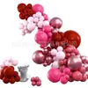 Pacote de balões vermelho e rosa Amazon transfronteiriço para atividades de abertura de casamento layout de cena de arco pacote de balões atacado