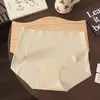 Bragas Básicas Invisible Sin Costuras de Cuatro Estaciones para Mujer, Tanga de Corte Alto de una Pieza Sin Costuras, Tacto Nude Piel de Leche para Mujer