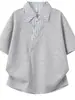 Camisa Polo de Manga Corta a Rayas Estilo Retro Americano de Verano para Hombres y Mujeres, Top Holgado de Marca de Moda Tendencia para Parejas