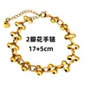 Pulseira de Ouro Real 18K Que Não Desbota Aço Inoxidável Hip-Hop Punk Oca Metal Grande Concha do Oceano Acessórios de Joias DIY