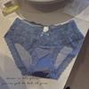 Ropa Interior Femenina de Encaje Satinado Sexy Semitransparente Estilo Pura Pasión Chica Encantadora Bragas Francesas de Cintura Baja que Cubren la Cadera Venta al por Mayor