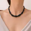 Nuevo Collar de Perlas Envueltas de Doble Capa para Mujer, Cadena Versátil para la Clavícula de Estilo Francés de Lujo Ligero y Nicho con un Toque de Alta Gama
