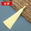 Borla de 15 cm de dos colores con círculo de tracción envuelto en hilo dorado, nudo chino, borla, seda de poliéster, borla colgante, estilo antiguo, colgante para abanico, colgante para coche