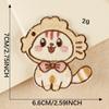 Parche de tela con logotipo bordado por computadora original, insignia bordada, accesorios de ropa, dibujos animados de gato de peluche, logotipo de Zhang Zi