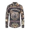 Camisa de manga larga con solapa para hombre, estilo retro urbano, con estampado digital, estilo transfronterizo, sin planchado, 3015