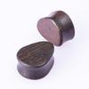 Expansor de oreja de madera de ébano de rama ácida negra con oreja de madera de rosa natural saludable sin pintar para perforación de oreja con forma de gota de agua comercio exterior perforación del cuerpo humano
