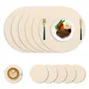 Manteles individuales y posavasos de cuero estilo retro, manteles de mesa de PVC, impermeables y resistentes al aceite, fáciles de limpiar con un paño, resistentes al calor y fáciles de lavar