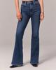 Calça boca de sino jeans Amazon 2023 moda feminina processo de tingimento por imersão vintage