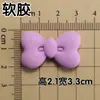 Lindo Dibujo Animado Estéreo Lazo Accesorios de Goma Suave DIY Funda para Teléfono Móvil Agujero para Pasador Accesorios para Pantuflas Parches Hechos a Mano