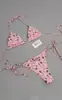 Bikini de natación sexy de corte ajustado de moda Y2K, diseño de nicho de primavera/verano ins2026 europeo y americano en rosa